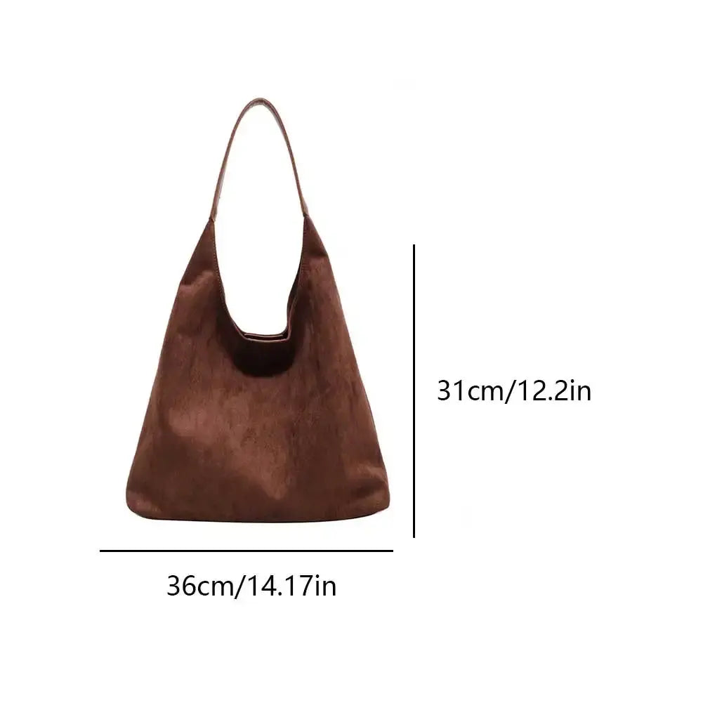 Alessi Louisa Women's Faux Suede Slouchy Everyday Shoulder Bag