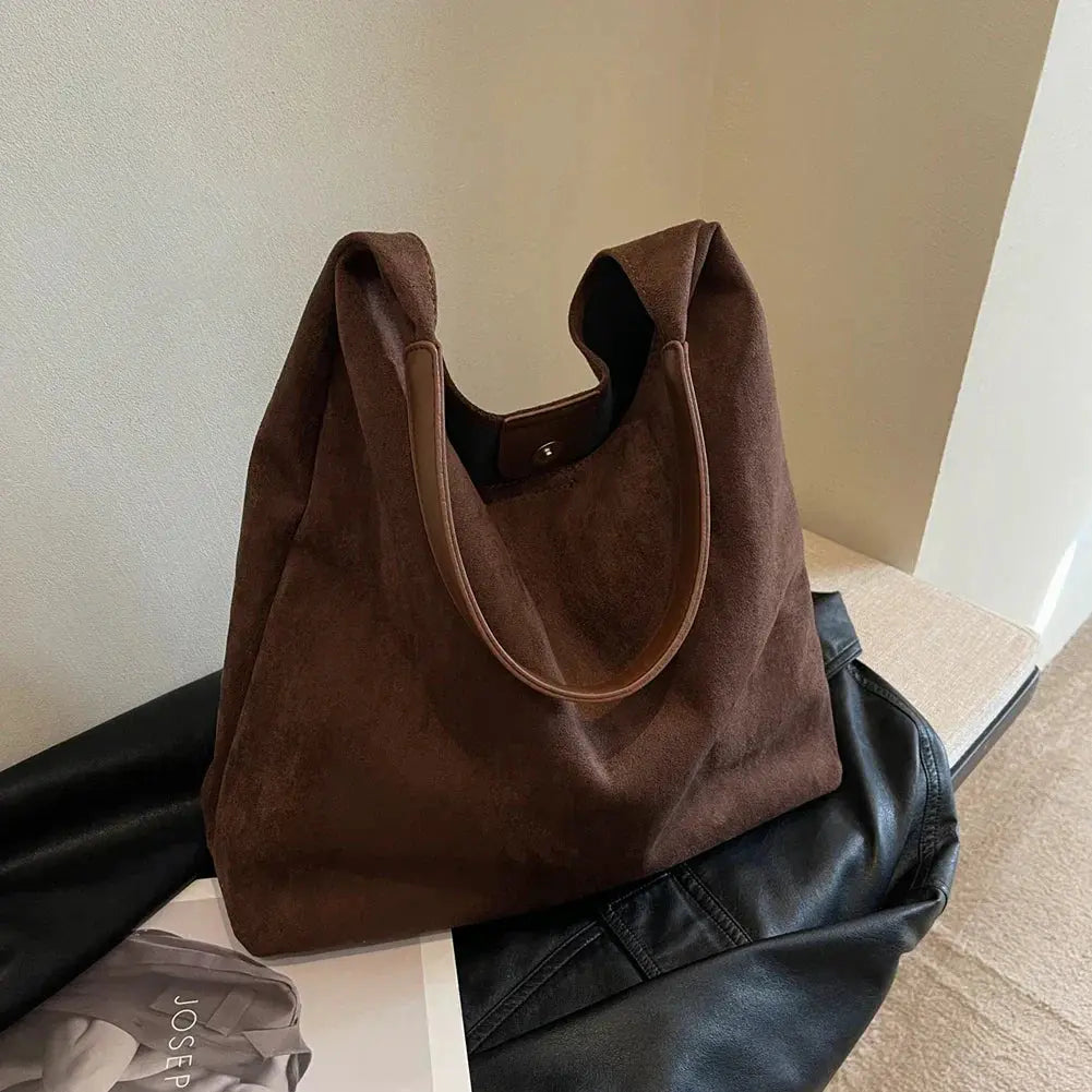 Alessi Louisa Women's Faux Suede Slouchy Everyday Shoulder Bag