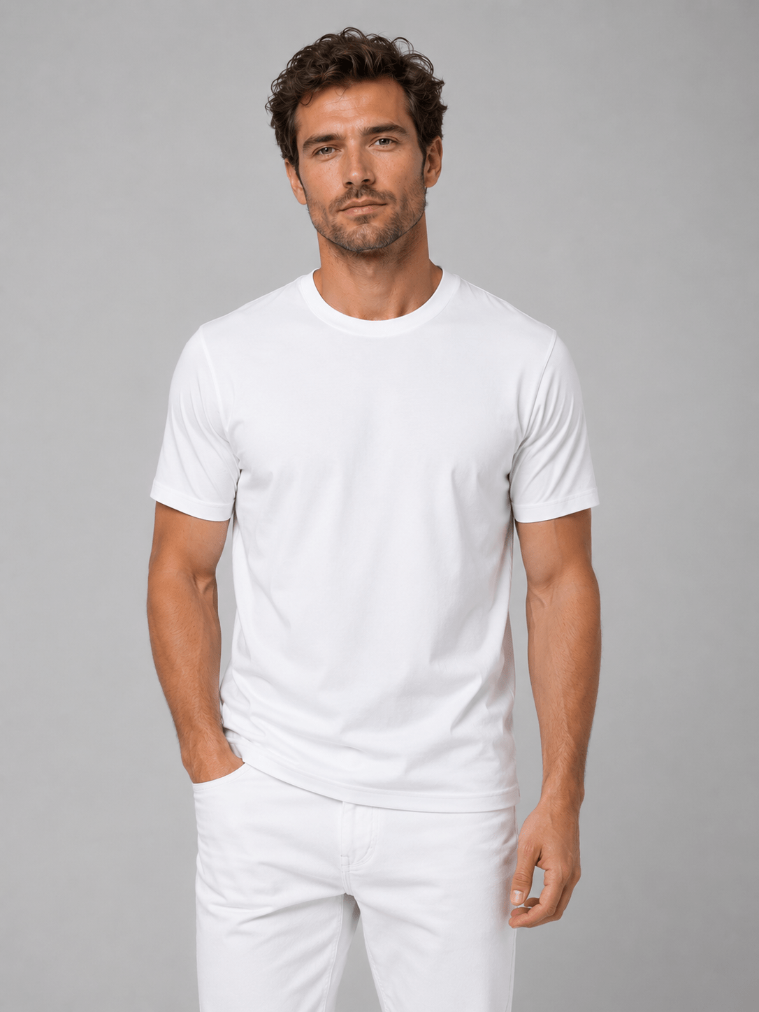 Men's Lightweight Breathable Short-Sleeve Crew Neck T-Shirt