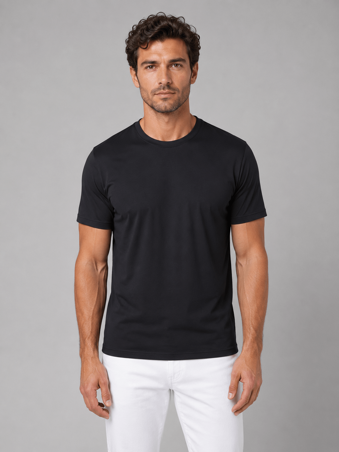 Men's Lightweight Breathable Short-Sleeve Crew Neck T-Shirt