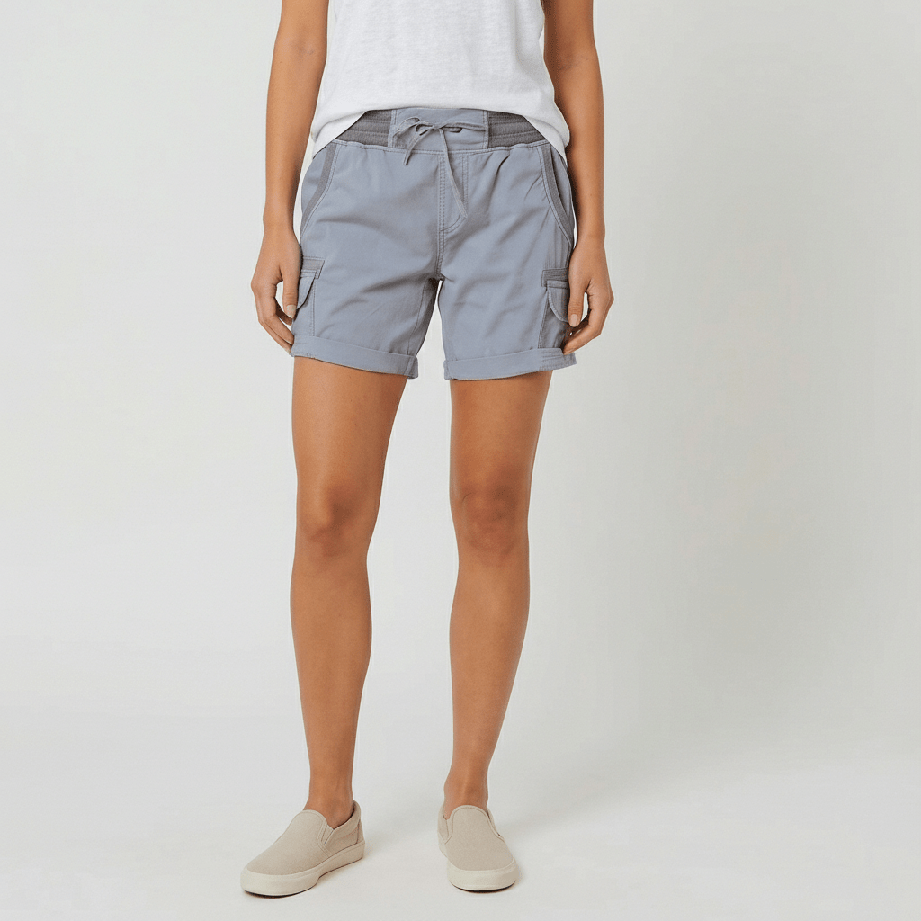 Cheryl High Waist Cargo Shorts Drawstring Casual Utility