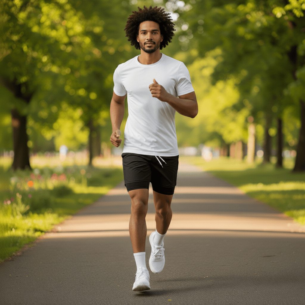 Clive 2 in 1 Training Shorts with Side Slip Pockets and Drawstring Waist
