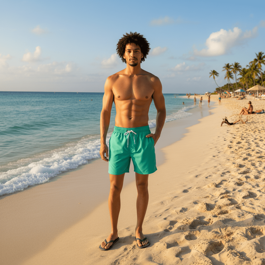Crawford Quick Dry Swim Shorts with Drawstring Waist