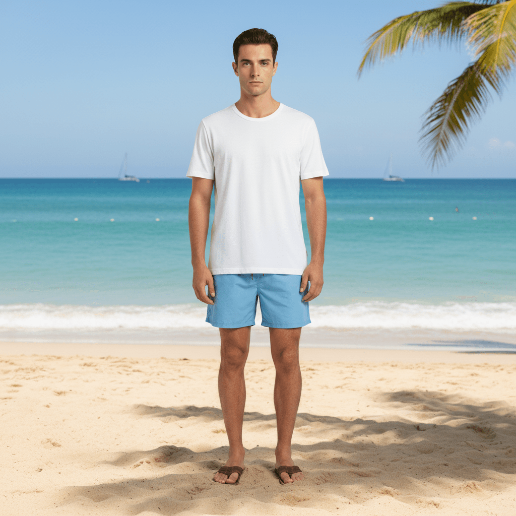 Crawford Quick Dry Swim Shorts with Drawstring Waist