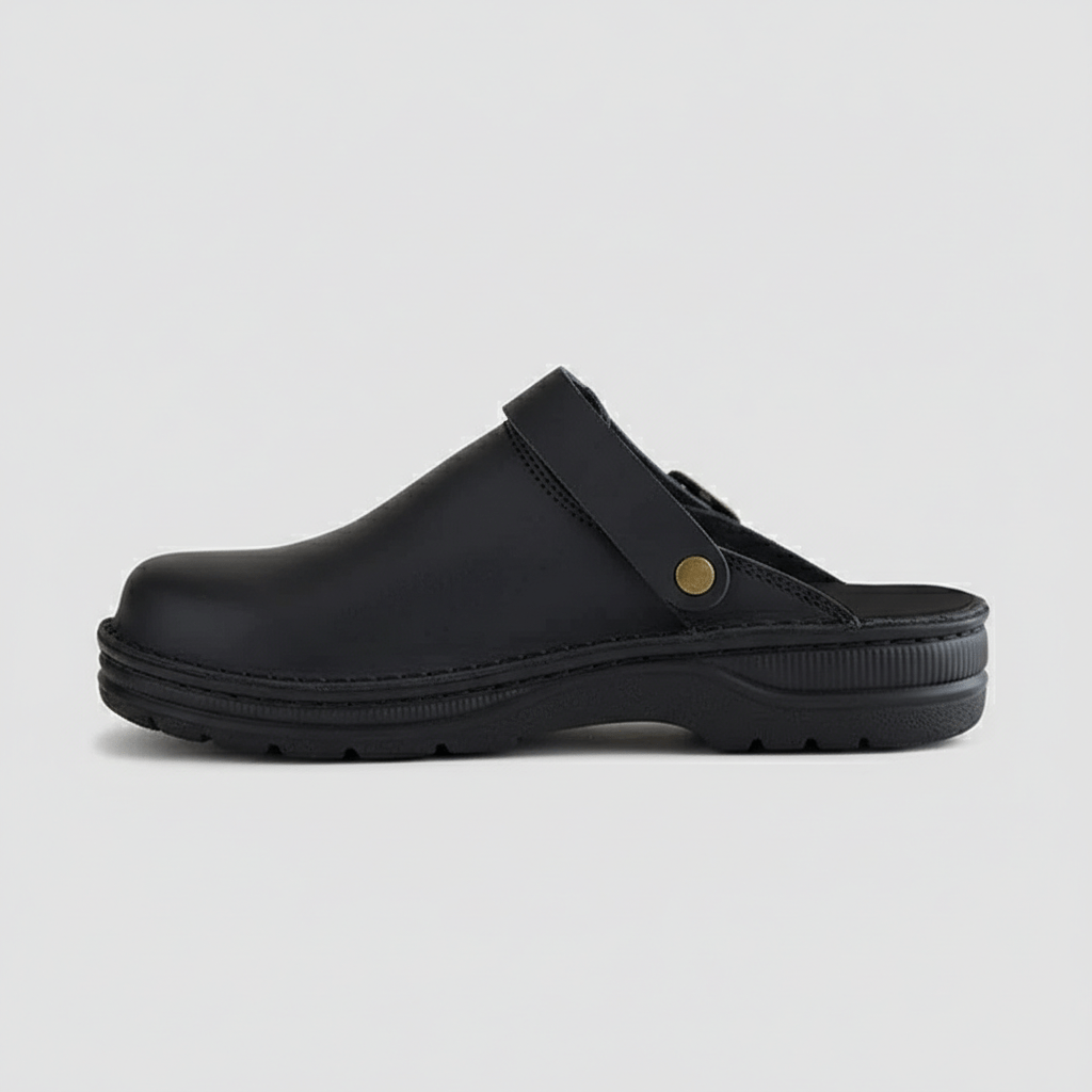 Dane Buckle Strap Clogs Closed Toe Slip On Sandals