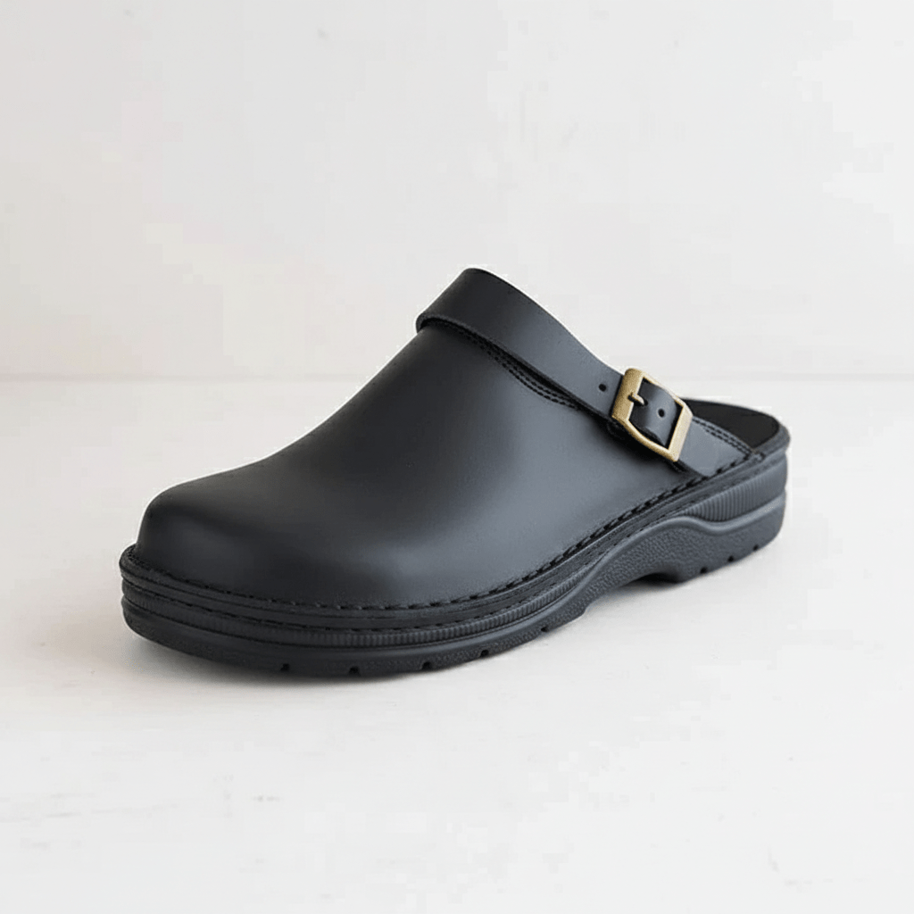 Dane Buckle Strap Clogs Closed Toe Slip On Sandals