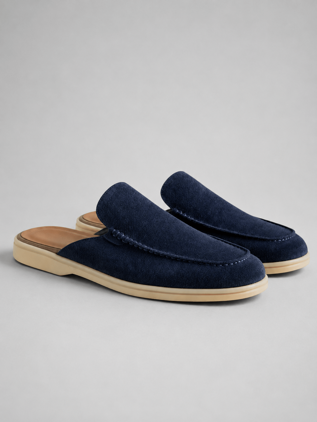 Men's Faux Suede Slip-On Mule Loafers
