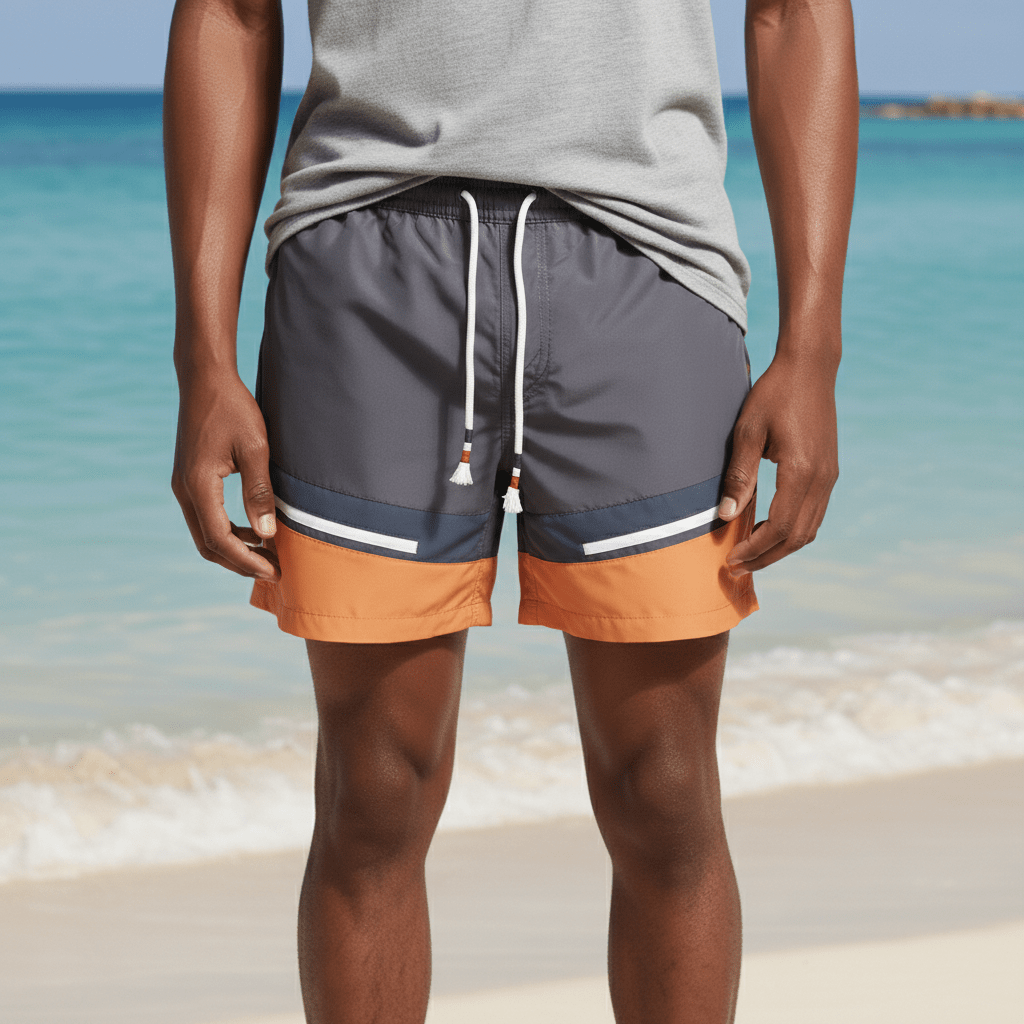 Edwin Drawstring Swim Shorts with Elastic Waist