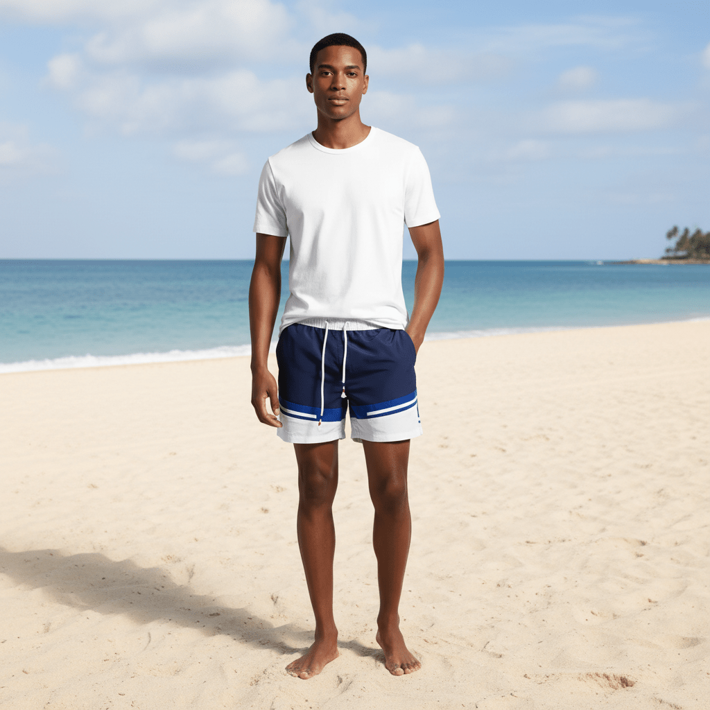 Edwin Drawstring Swim Shorts with Elastic Waist