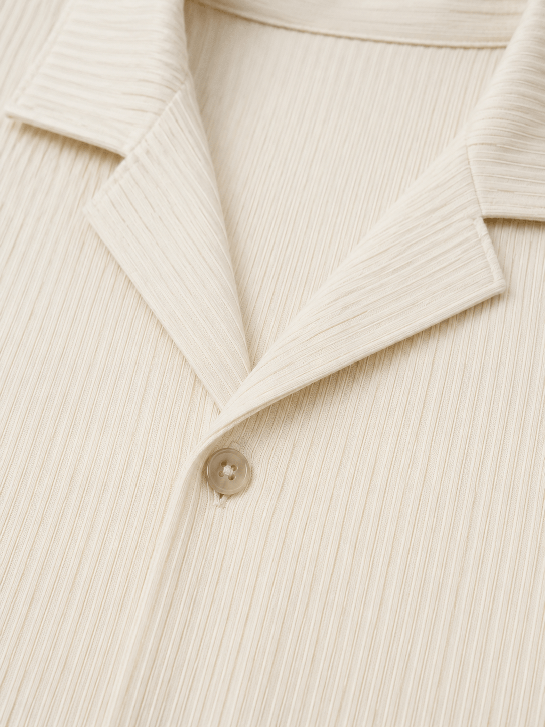 Men's Ribbed Revere Collar Short Sleeve Shirt and Shorts Co-ord