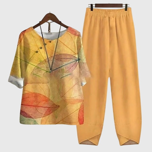 Alessia Couture Women's Printed Relaxed Fit Top and Trouser Co-ord