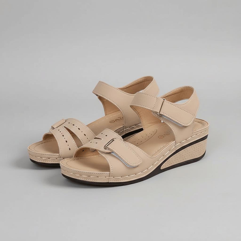 Heather Ankle Strap Sandals Open Toe Platform Sandals