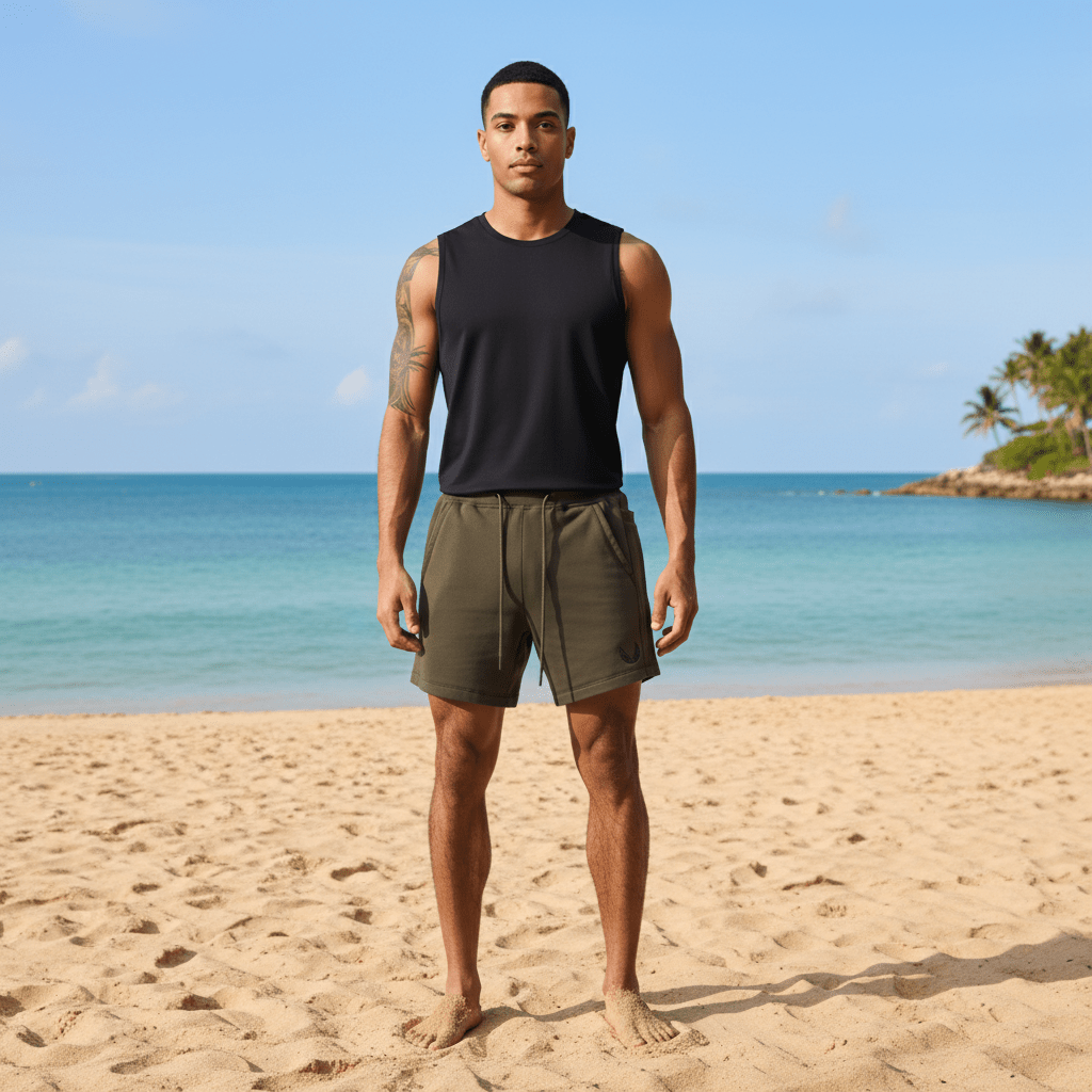 Herbert Drawstring Sport Shorts with Side Slip Pockets