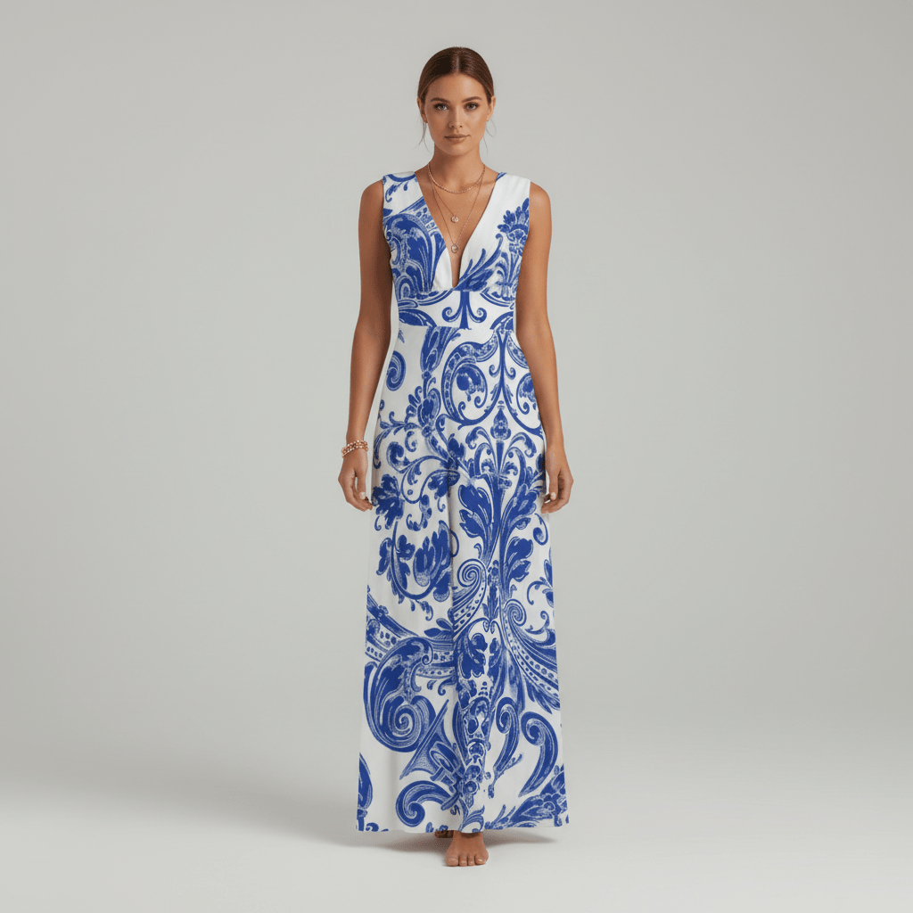 Jaida Elegant Maxi Wedding Guest Dress