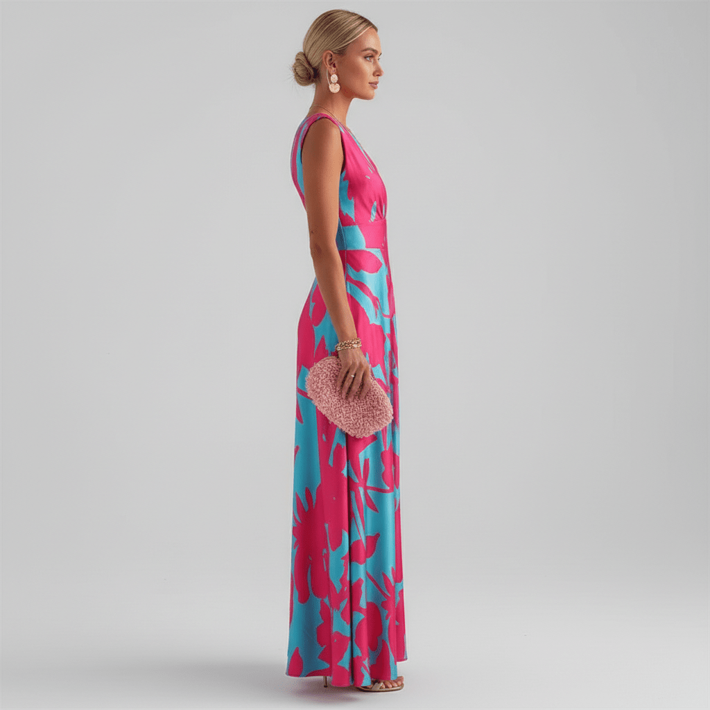 Jaida Elegant Maxi Wedding Guest Dress