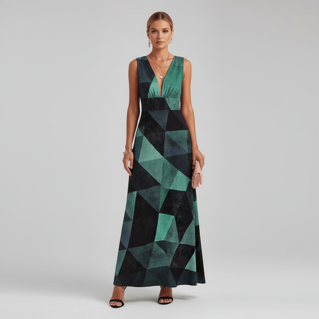 Jaida Elegant Maxi Wedding Guest Dress