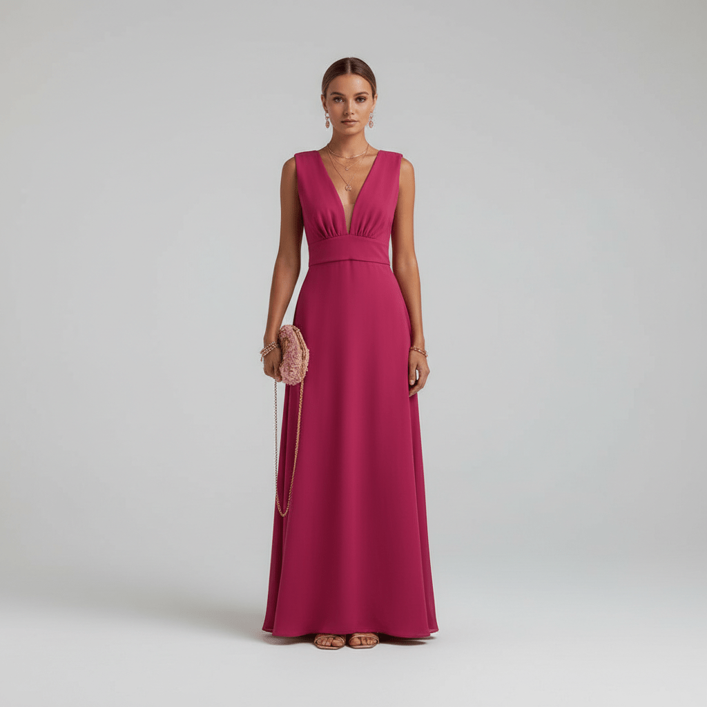 Jaida Elegant Maxi Wedding Guest Dress