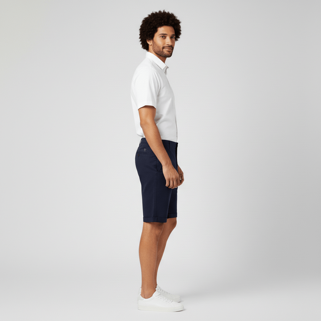Jared Elastic Waist Chino Shorts with Side Slip Pockets