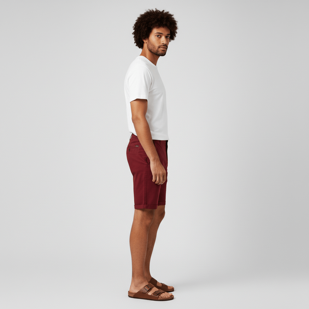 Jared Elastic Waist Chino Shorts with Side Slip Pockets