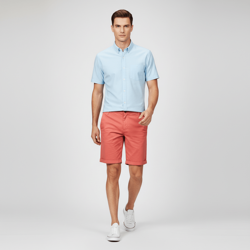 Jared Elastic Waist Chino Shorts with Side Slip Pockets