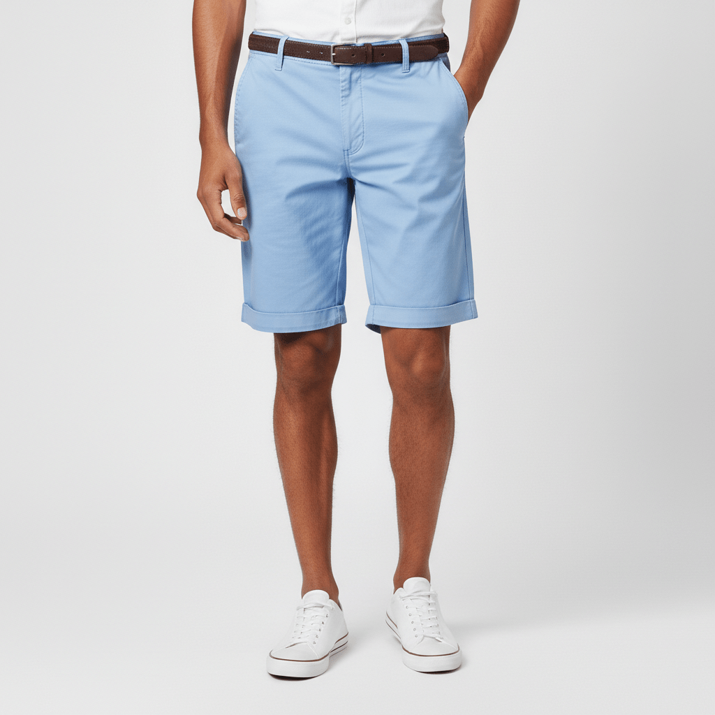Jared Elastic Waist Chino Shorts with Side Slip Pockets