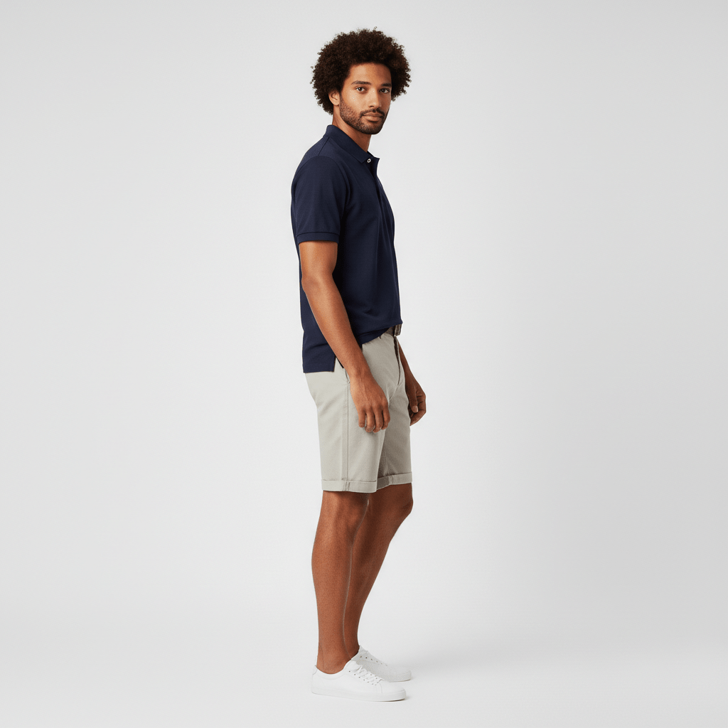 Jared Elastic Waist Chino Shorts with Side Slip Pockets