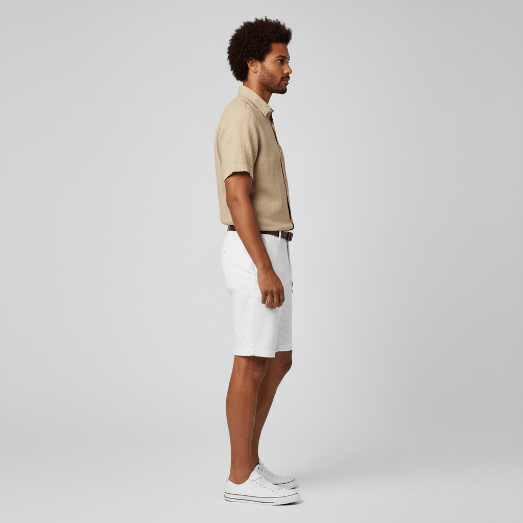 Jared Elastic Waist Chino Shorts with Side Slip Pockets