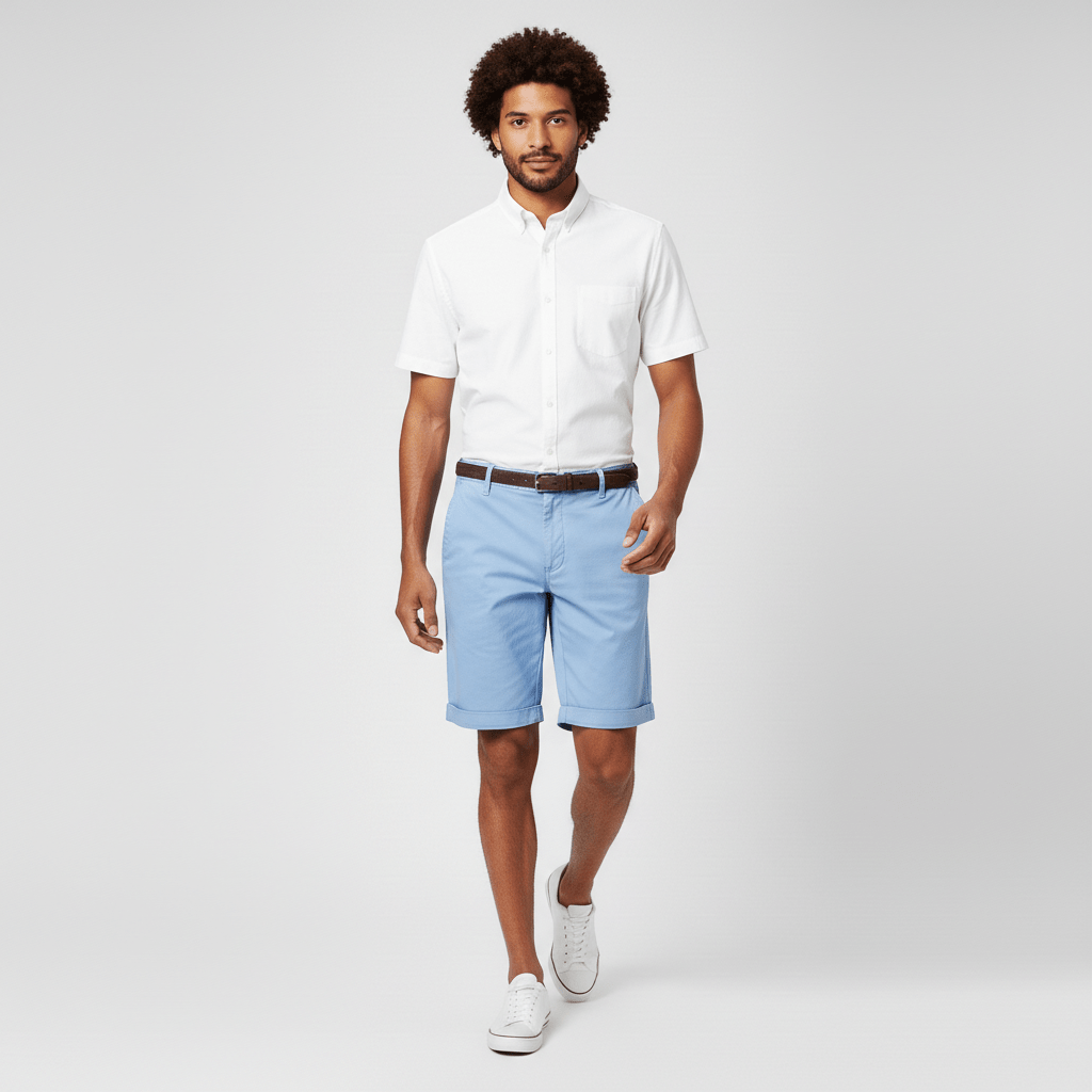 Jared Elastic Waist Chino Shorts with Side Slip Pockets