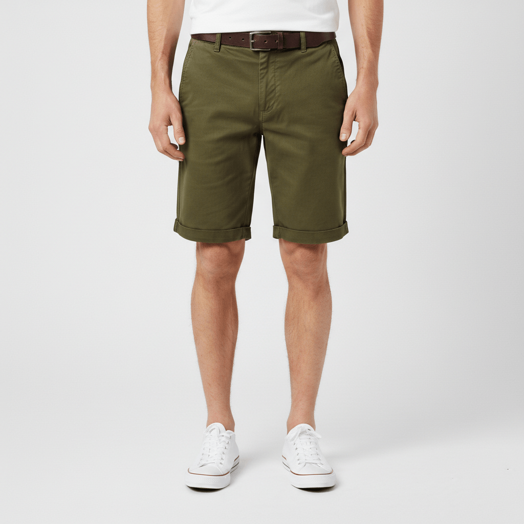 Jared Elastic Waist Chino Shorts with Side Slip Pockets
