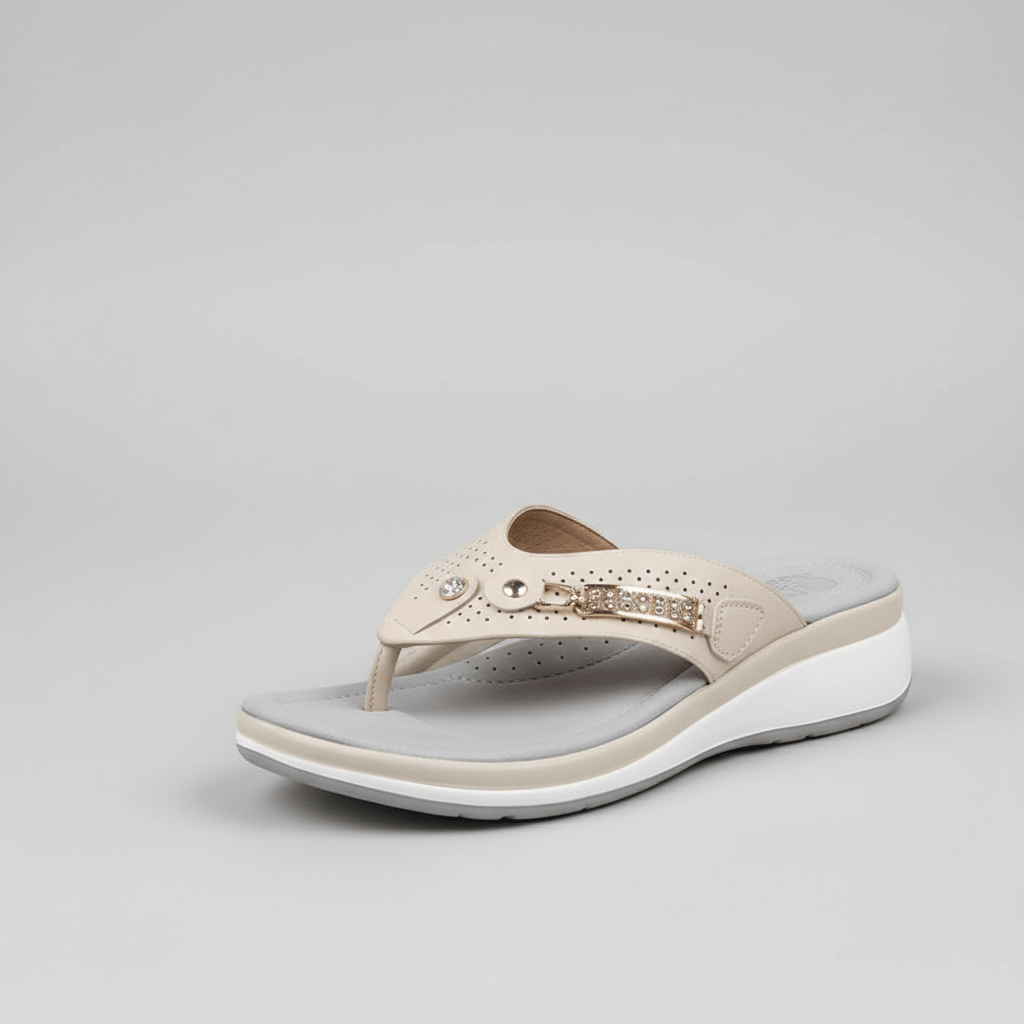 Jayda Slip-On Thong Sandals with Decorative Strap