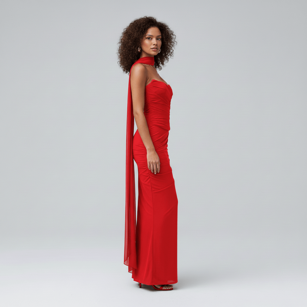 Jessa Strapless Ruched Two Piece Wedding Guest Dress