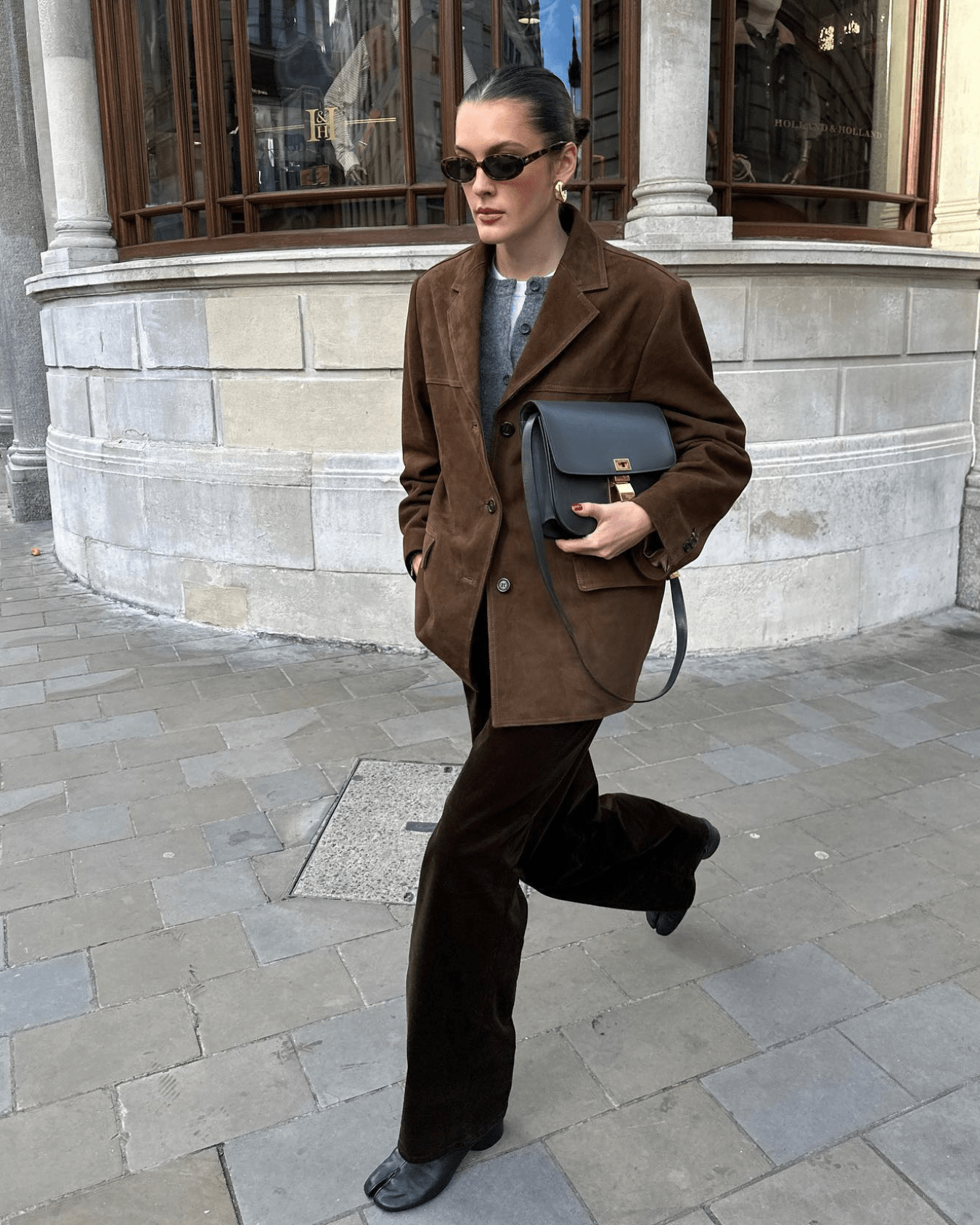 Women's Faux Suede Single Breasted Tailored Blazer