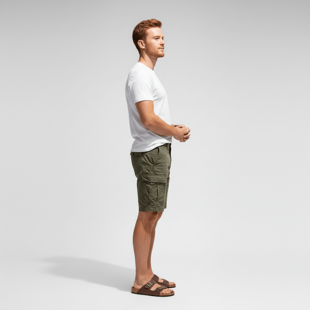Jonas Cargo Shorts with Side Slip Pockets and Belt Loops