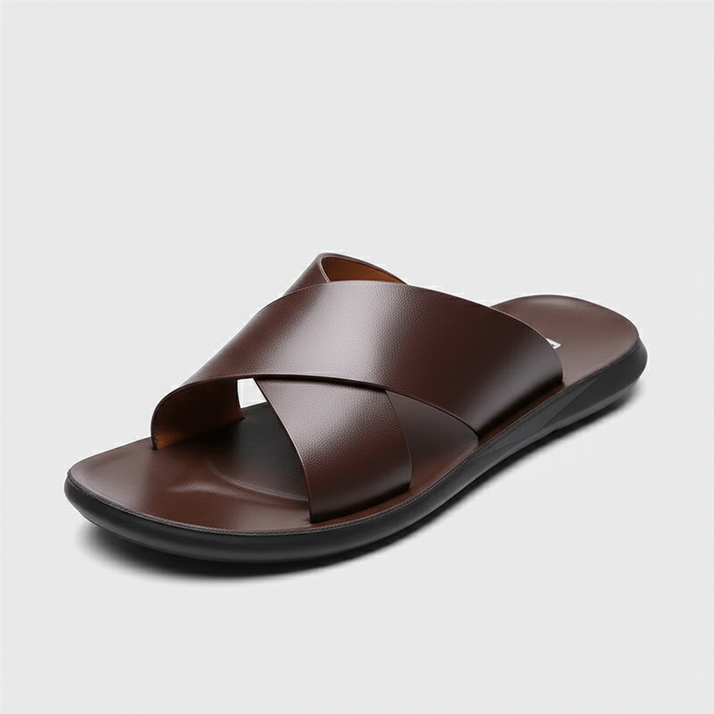 Joshua Cross Strap Slide Sandals Slip On Sandals