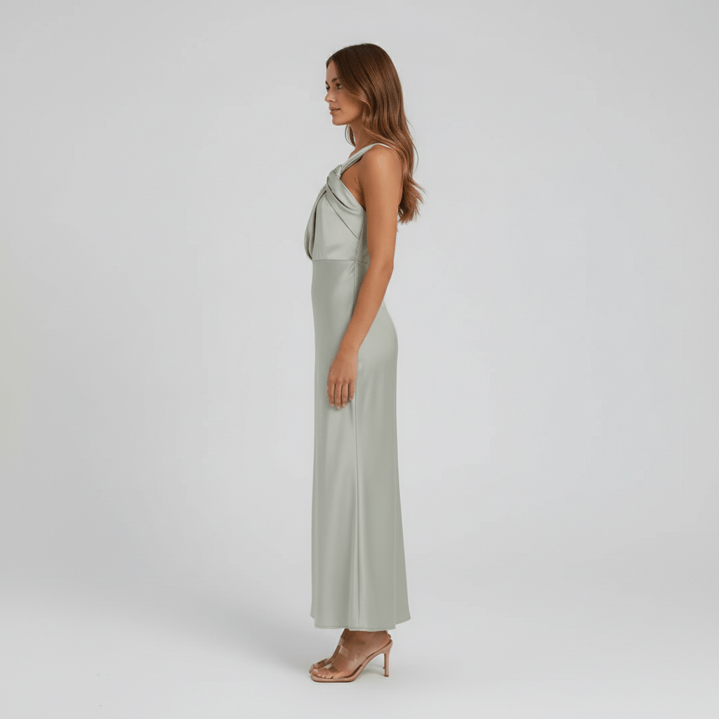 Juliana Elegant Satin Wedding Guest Dress
