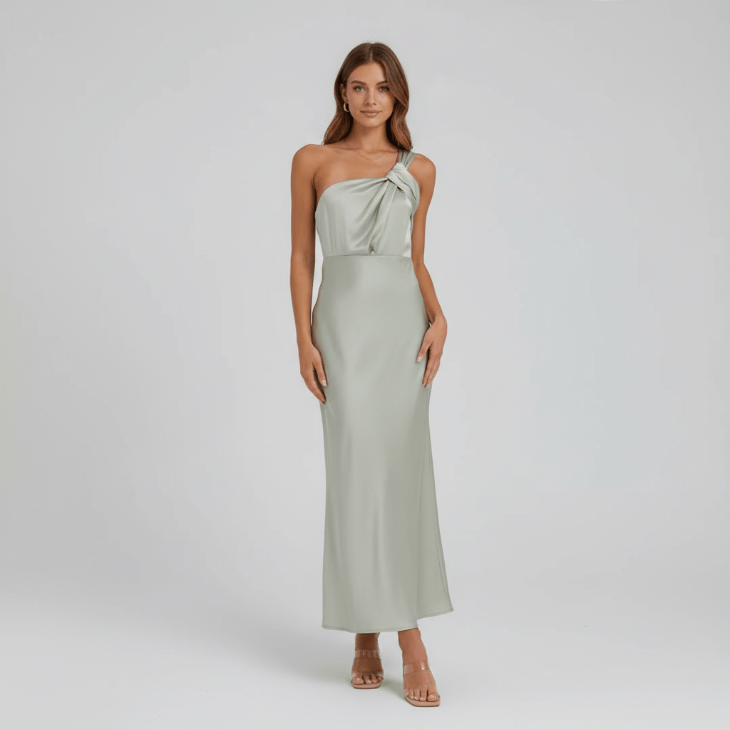 Juliana Elegant Satin Wedding Guest Dress