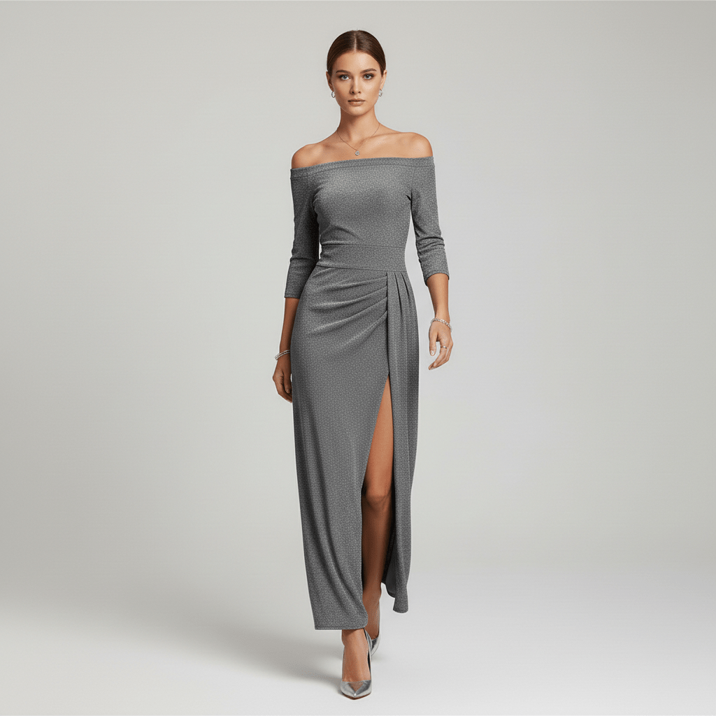 Kitty Elegant Off-Shoulder Wedding Guest Dress