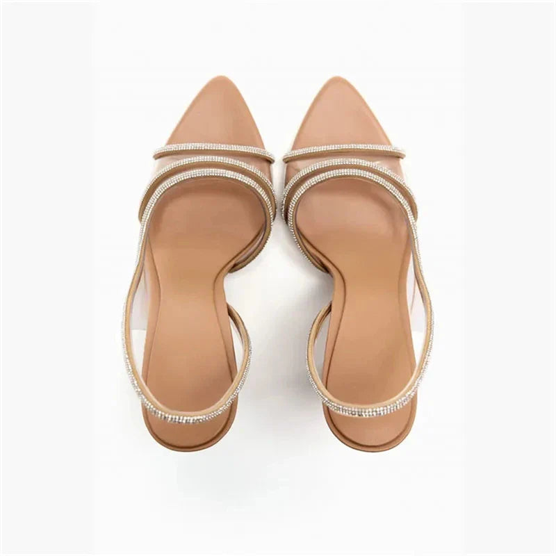Lioré | Transparante Rhinestone hakken Pumps-Hakken-Calora-36-Calora
