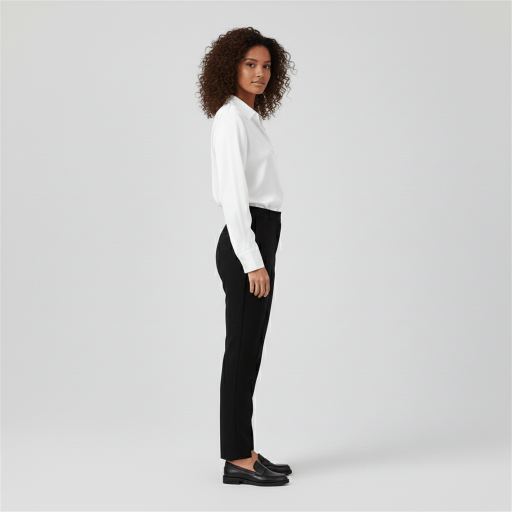 Liesel Button-Up Long Sleeve Blouse with Shirt Collar