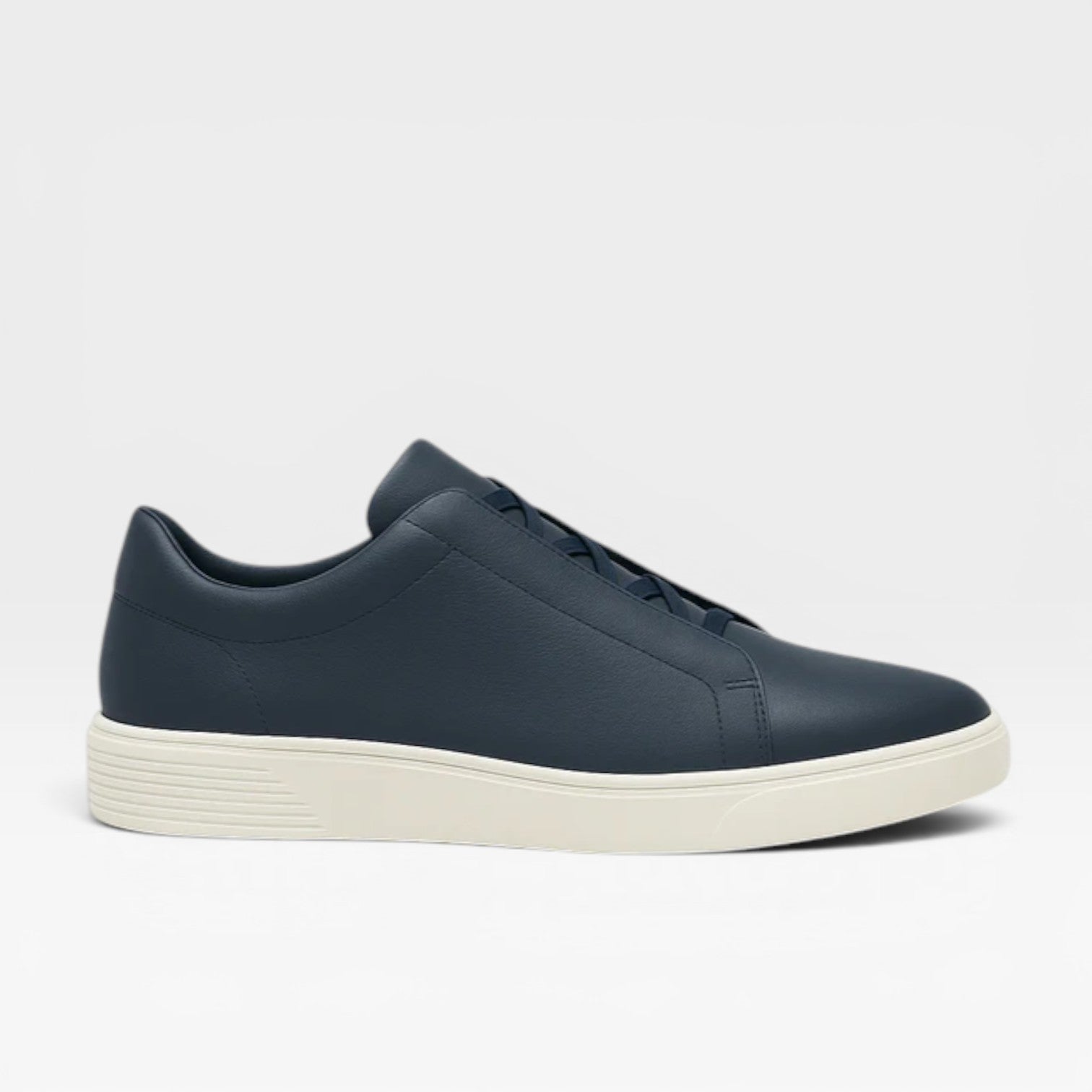 Men's Genuine Leather Slip On Trainers - Minimalist Smart Casual