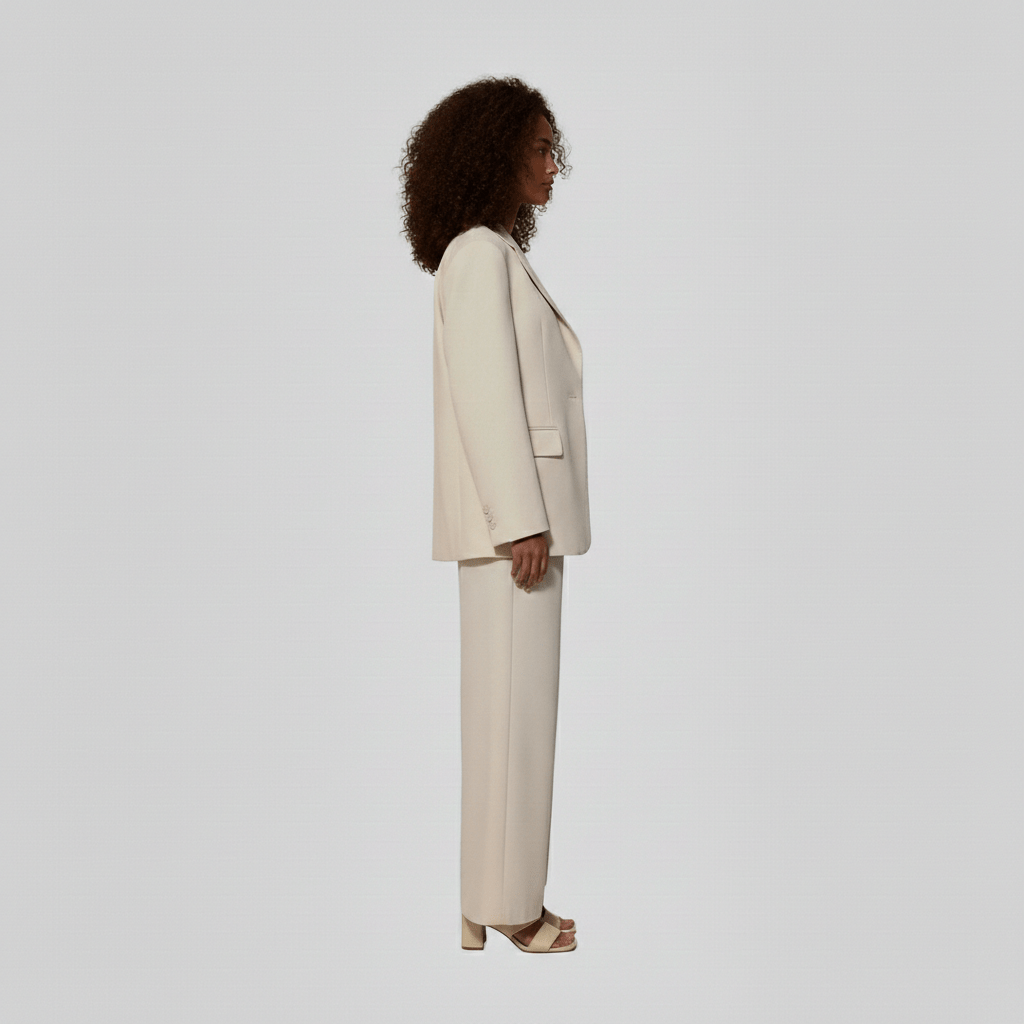 Melanie Two Piece Set Tailored Blazer and Wide Leg Pants