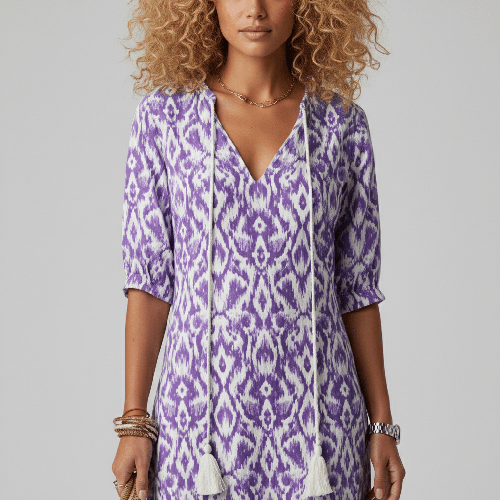 Prudence V-Neck Floral Maxi Dress for Women with Short Sleeves