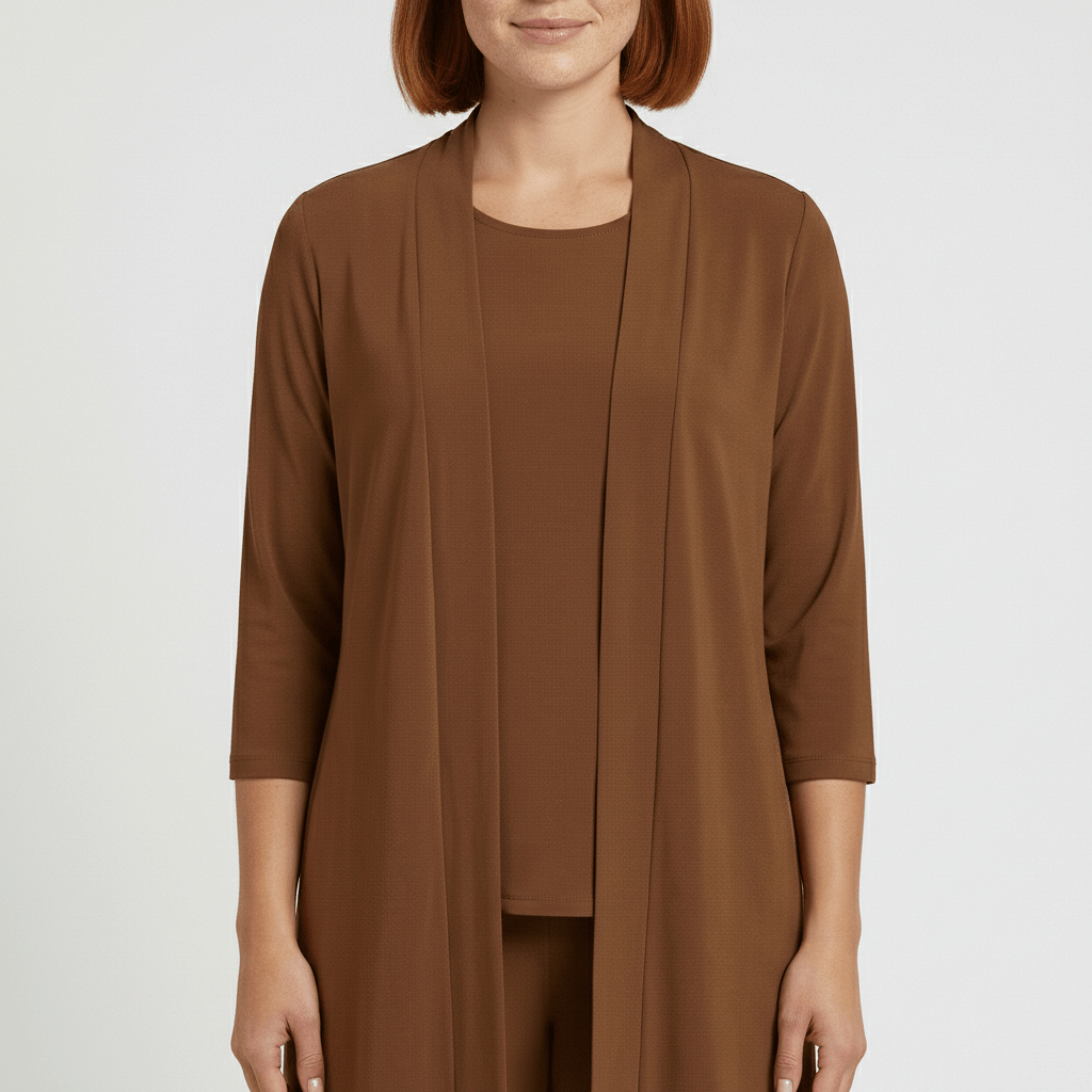 Ruth Two Piece Set Open Front Cardigan and Wide-Leg