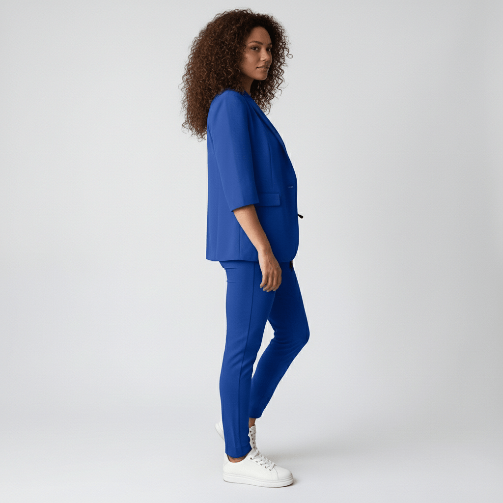 Sofia Two Piece Set Open Front Blazer and Slim Fit Pants