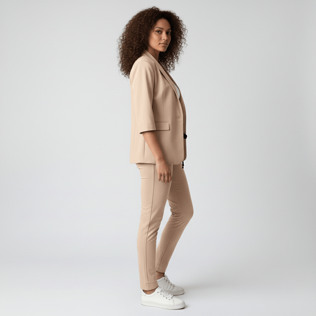 Sofia Two Piece Set Open Front Blazer and Slim Fit Pants