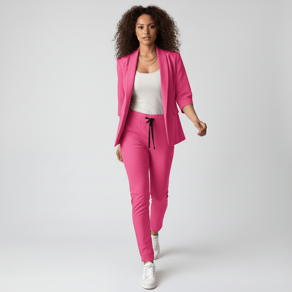 Sofia Two Piece Set Open Front Blazer and Slim Fit Pants