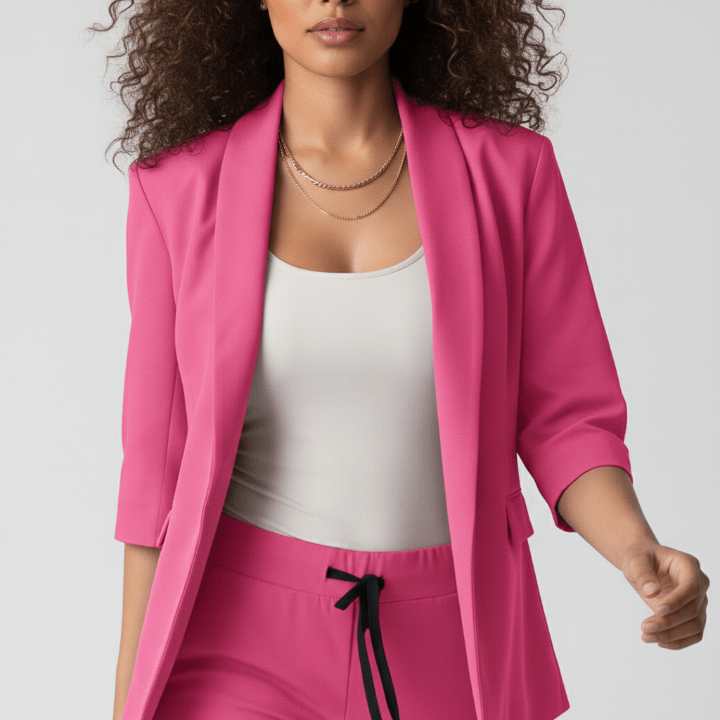 Sofia Two Piece Set Open Front Blazer and Slim Fit Pants