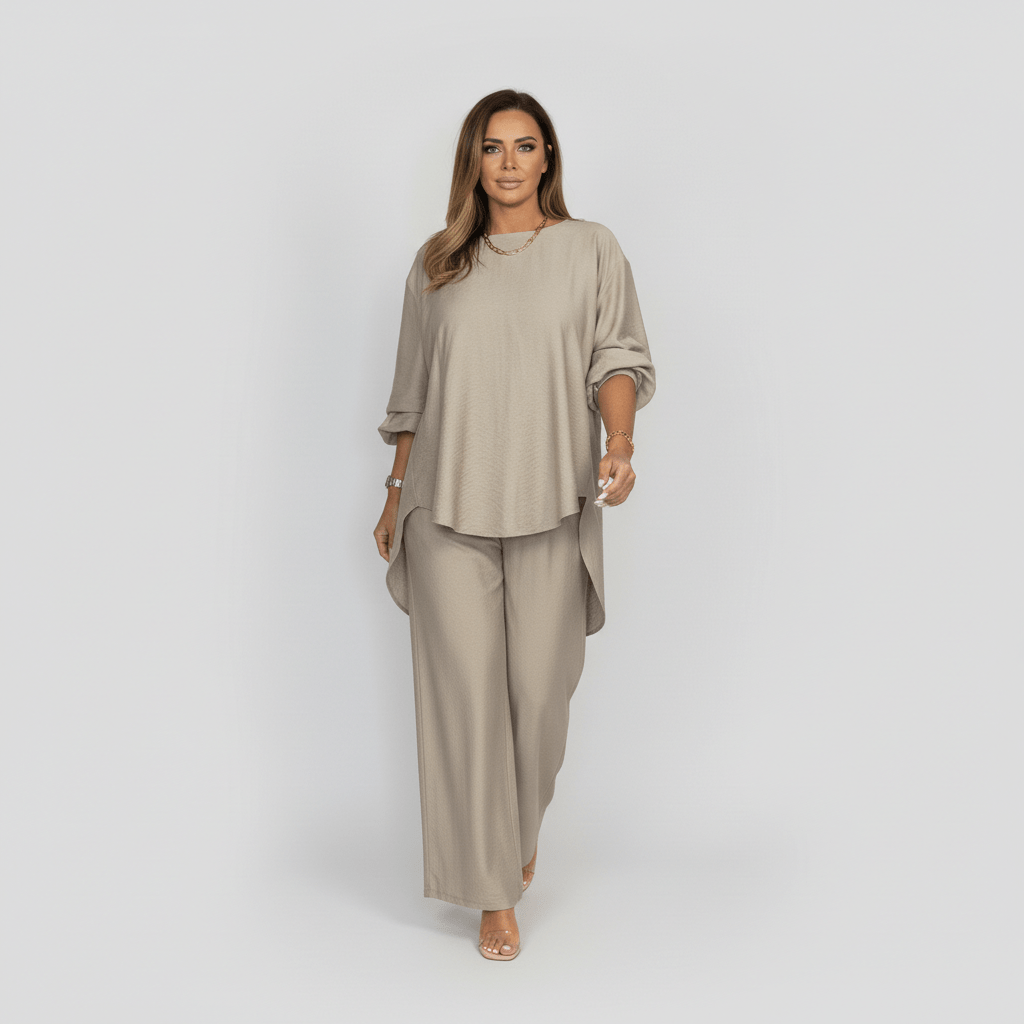 Susannah Two Piece Set Loose Top and Wide Leg Pants