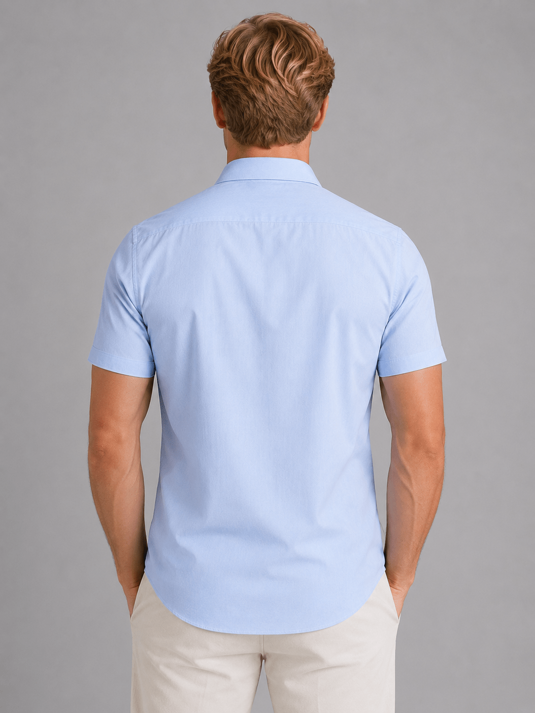 Men's Slim Fit Short Sleeve Shirt - Smart Casual Summer