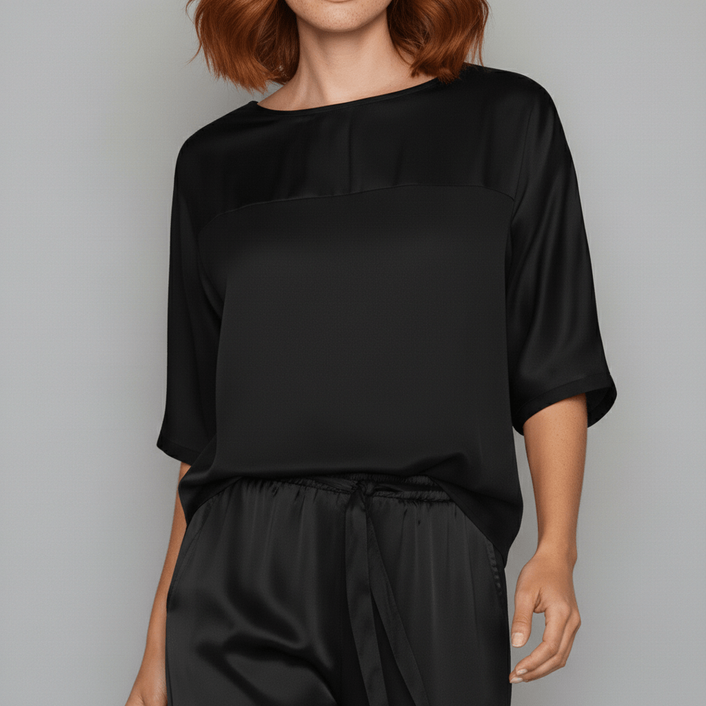 Wendy Two Piece Set Satin Top and Relaxed Cargo Pants